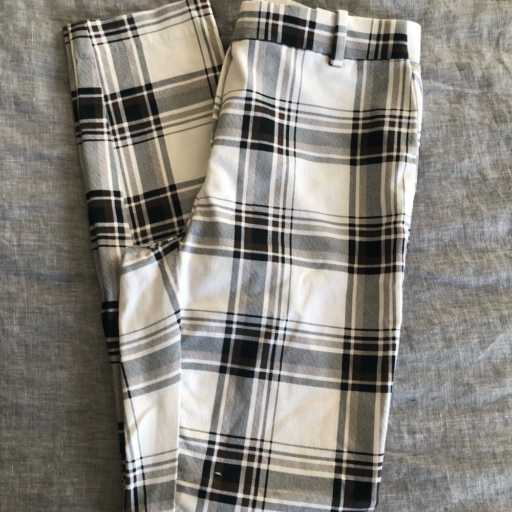 H&M plaid stretch leggings